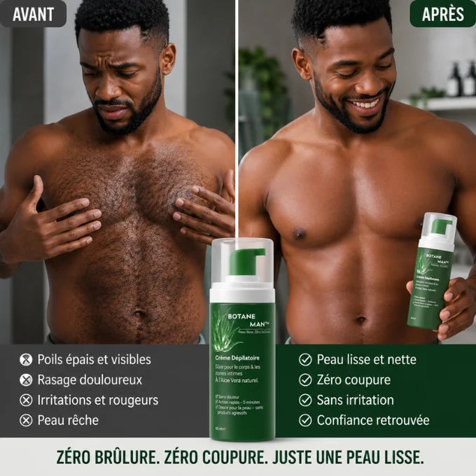 🔥 Crème Dépilatoire pour le Corps & les zones intimes Aloe Vera naturel. (BF)
