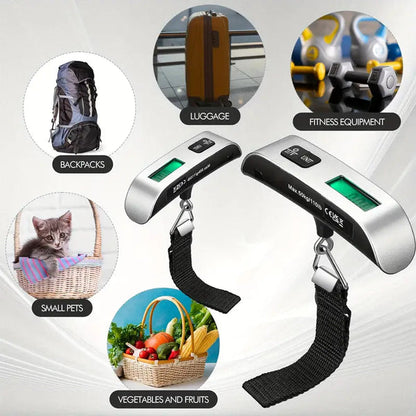 Balance à bagages numérique rétroéclairée vert 50kg