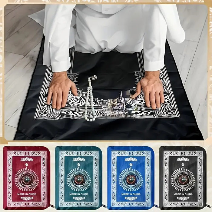 Tapis de Prière Portable avec Boussole Intégrée + Un pack complet pour apprendre à lire le coran facilement