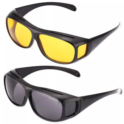 Lunette anti éblouissement de conduite : jour et nuit, 2 Paires