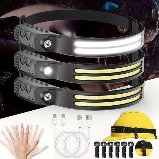 Lampe Frontale LED Ultra-Puissante avec Capteur de Mouvement